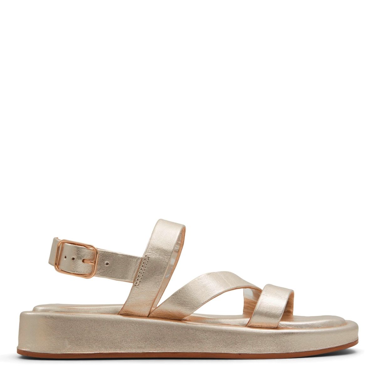 ALDO - Rimsky Sandalia Plana Mujer Cuero Dorado Aldo