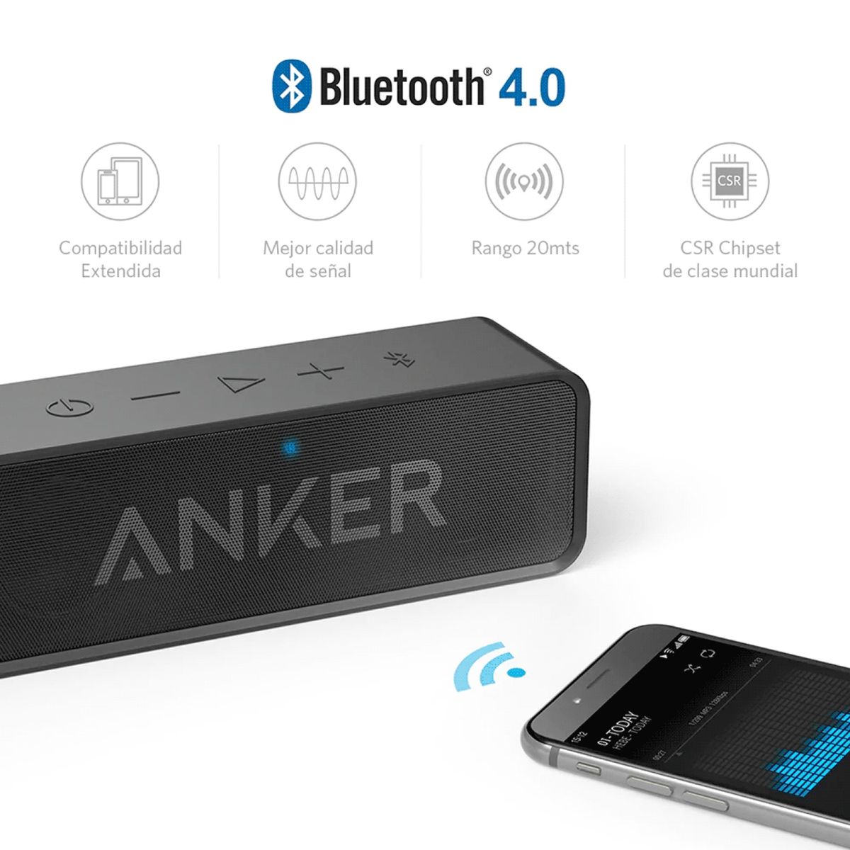 SOUNDCORE BY ANKER - Parlante Bluetooth Negro Soundcore By Anker