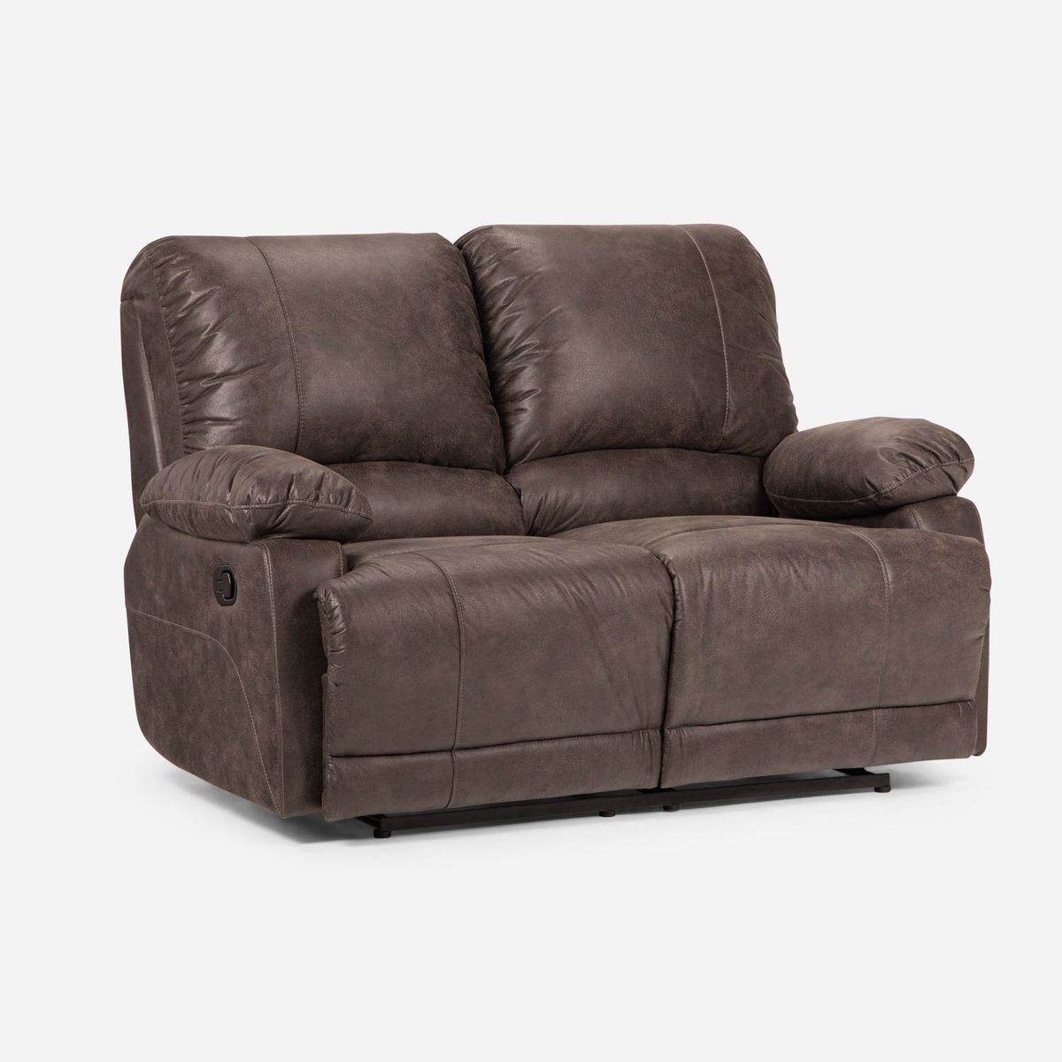 ROSEN - Sofá Reclinable Bucarest Pu 2 Cuerpos Gris Rosen