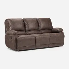 ROSEN - Sofá Reclinable Bucarest Pu 3 Cuerpos Gris
