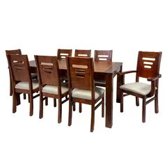DAGON - Juego de Comedor Verona 8 Sillas Chocolate