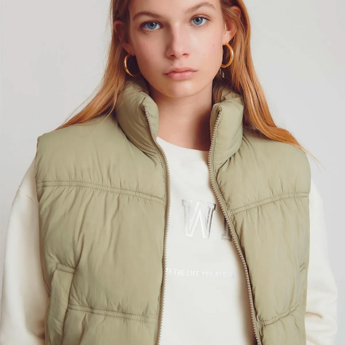 BROWNIE - Chaqueta Acolchada Cropped Mujer Brownie