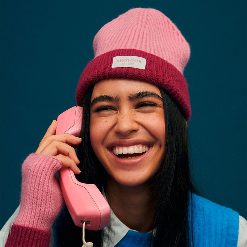 BROWNIE - Brownie Gorro Bicolor Canale Mujer