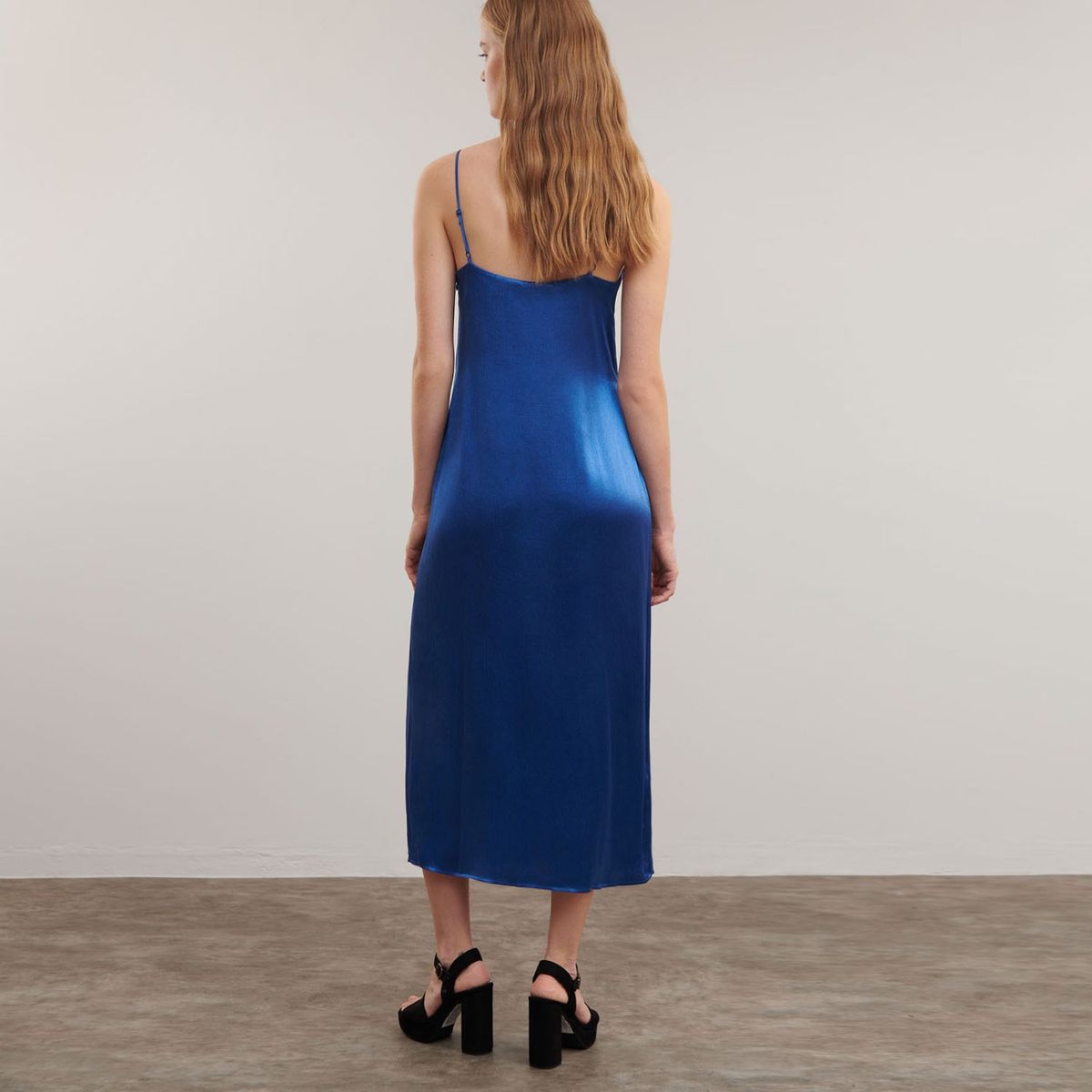 BROWNIE - Brownie Vestido Largo Satinado Mujer