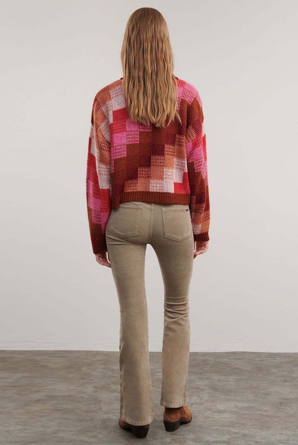 BROWNIE - Brownie Sweater Jacquard Cuadros Patchwork Mujer