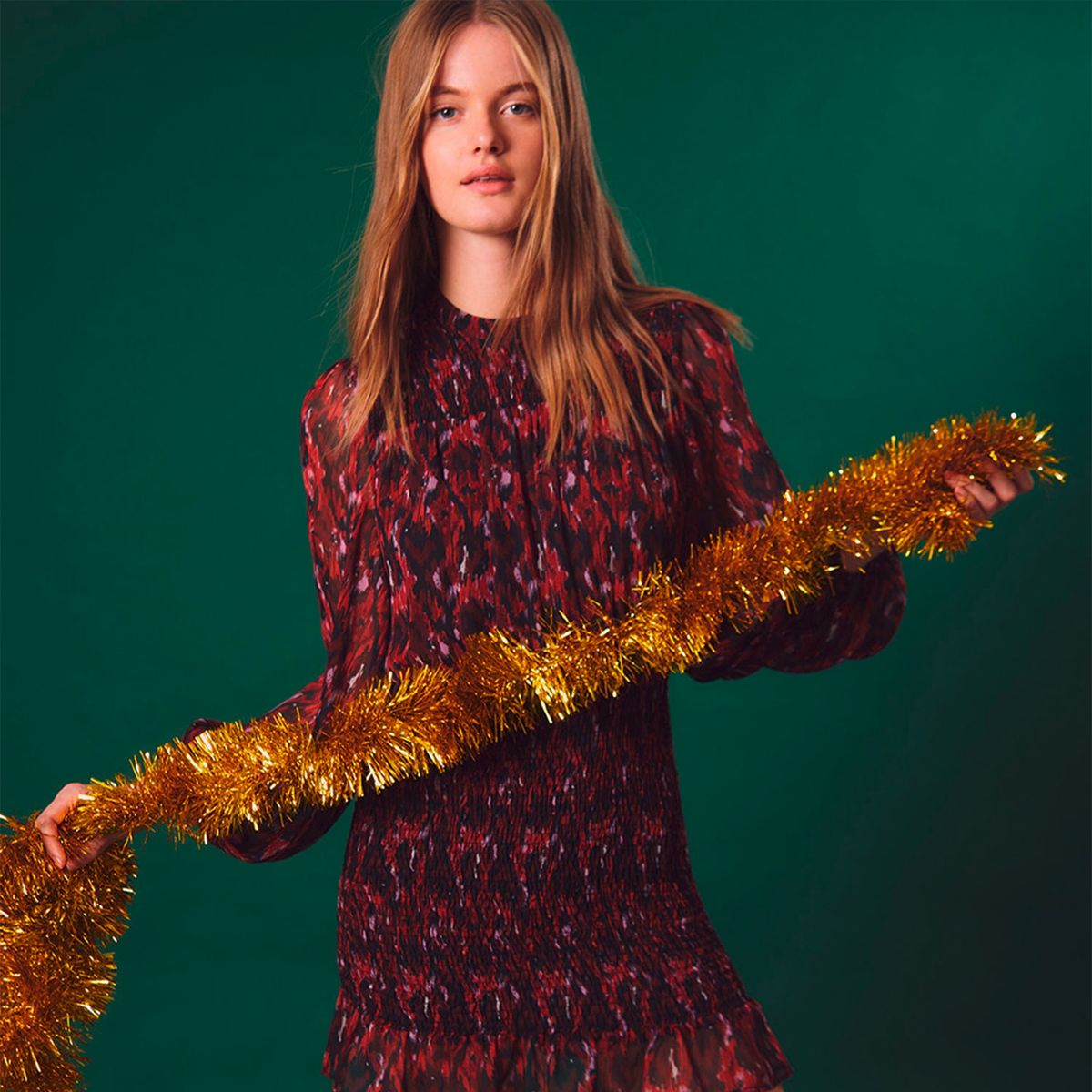 BROWNIE - Vestido Gomas Estampado Étnico Mujer Brownie