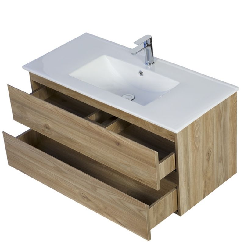 A AMBIENTO DISEÑO PARA VIVIR - Mueble Vanitorio EBRO de 100 cm Color MIEL
