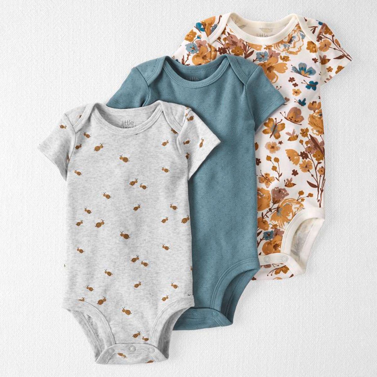 CARTER'S - Pack de Bodys 3 Unidades Algodón Orgánico Bebé Niña Carter's