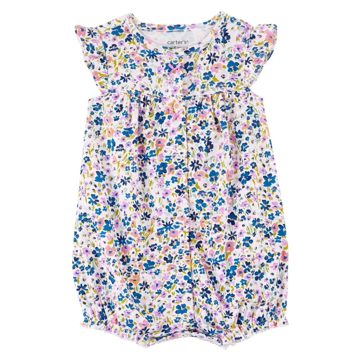 CARTER'S - Enterito Algodón Flores Bebe Niña Carter's