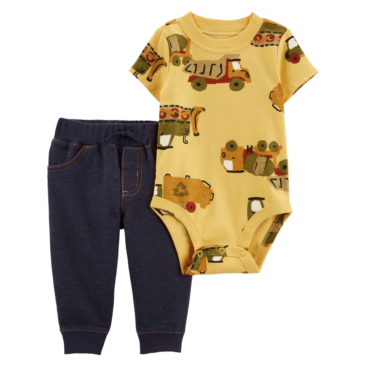 CARTER'S - Conjunto 2 Piezas Body y Pantalón de Buzo Bebé Niño Carter's