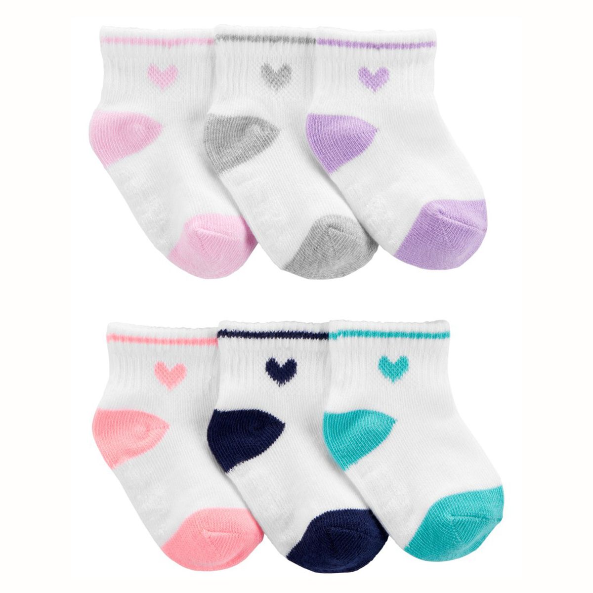 CARTER'S - Pack 6 Pares Calcetines Algodón Niña Carter's