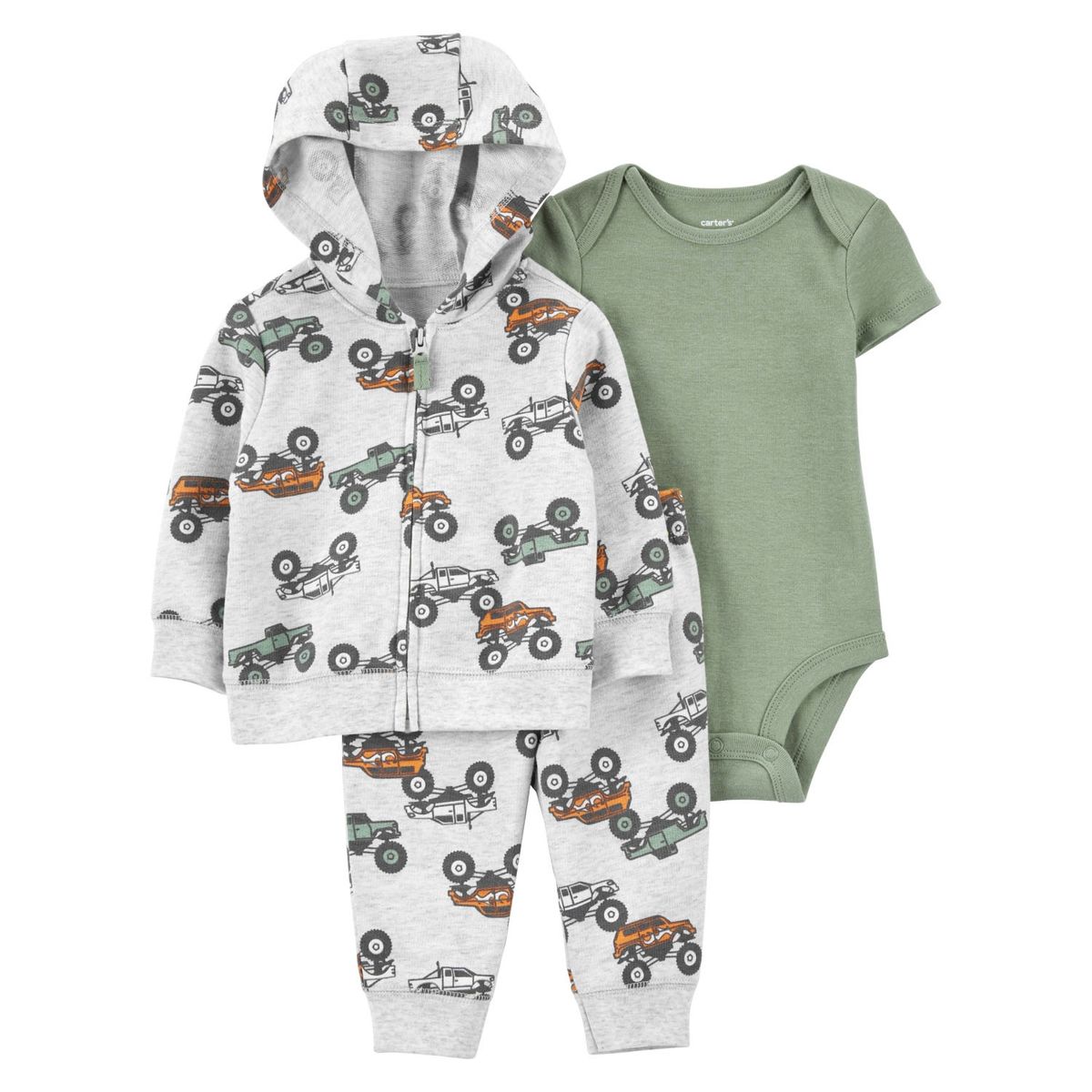 CARTER'S - Conjunto 3 Piezas Polerón, Pantalón Y Body Bebé Niño Carter's