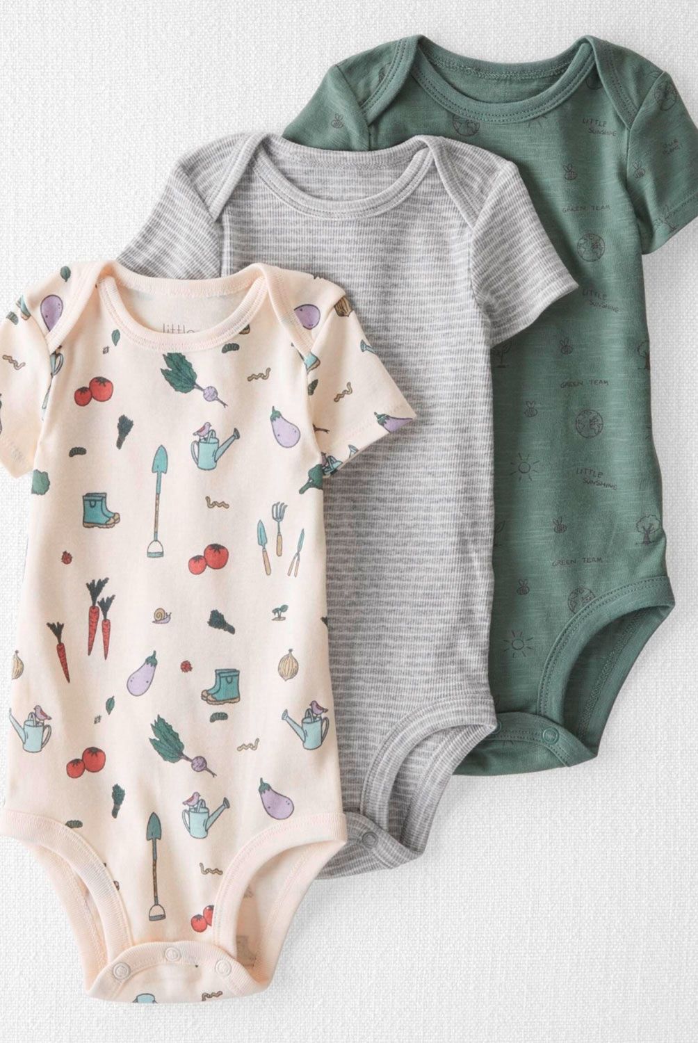 CARTER'S - Bodies Algodón Orgánico Pack 3 Unidades Bebé Unisex Carter's