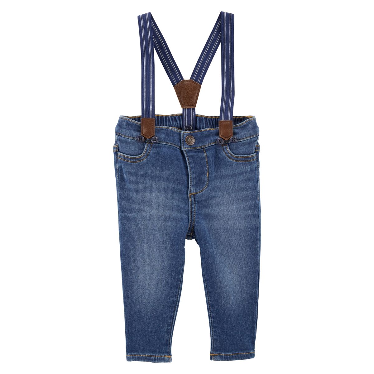 OSHKOSH - Jeans Mezclilla Con Suspensores Bebé Niño Oshkosh