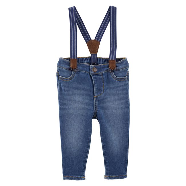 OSHKOSH - Jeans Mezclilla Con Suspensores Bebé Niño Oshkosh
