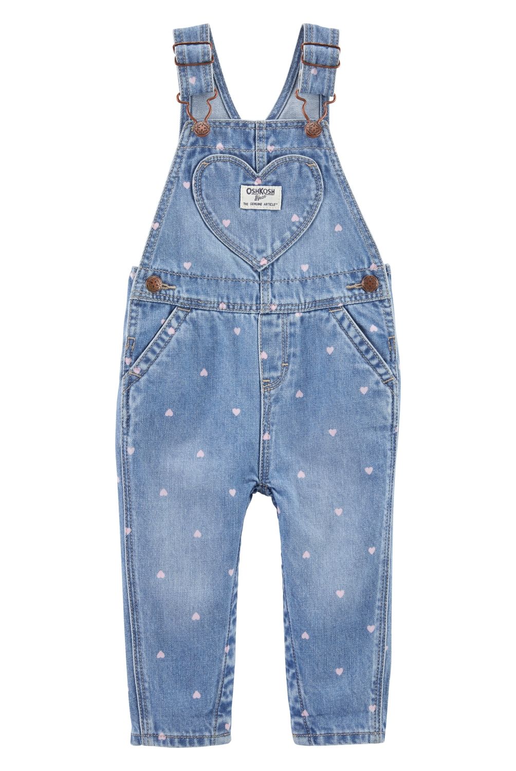 OSHKOSH - Jardinera Mezclilla Estampada Bebé Niña Oshkosh