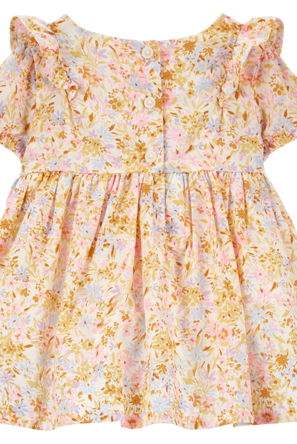 OSHKOSH - Vestido Flores Con Cubre Pañal Bebé Niña Oshkosh