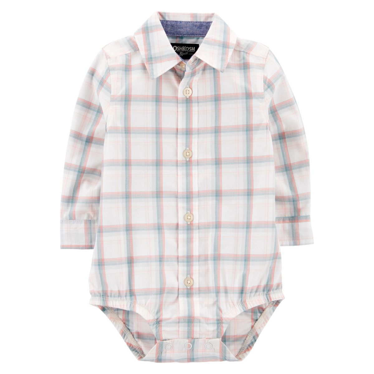 OSHKOSH - Body Algodón Tipo Camisa A Cuadros Bebé Niño Oshkosh
