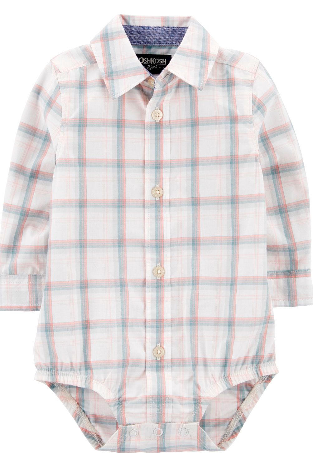OSHKOSH - Body Algodón Tipo Camisa A Cuadros Bebé Niño Oshkosh