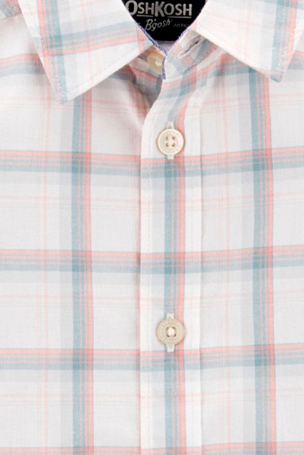 OSHKOSH - Body Algodón Tipo Camisa A Cuadros Bebé Niño Oshkosh