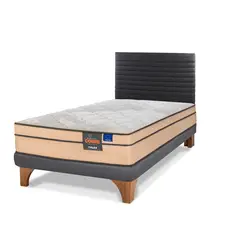 FLEX - Cama Europea Novus Cobre 1.5 Plazas 105x200 + Respaldo Modern