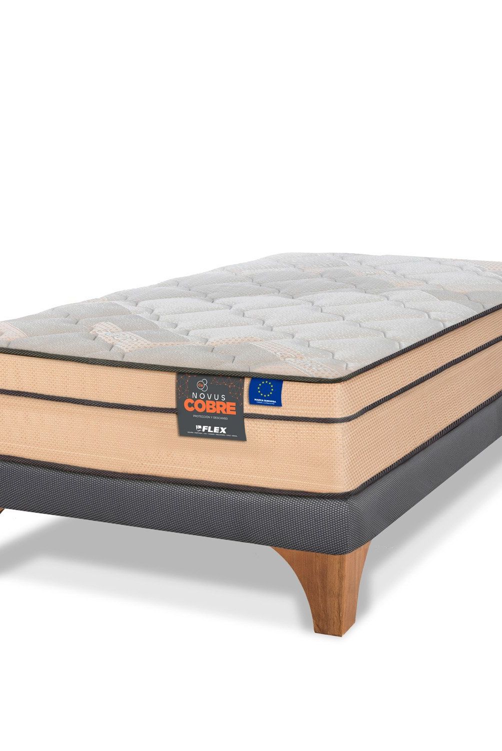 FLEX - Cama Europea Novus 1 Plaza X 2.00Mt Flex