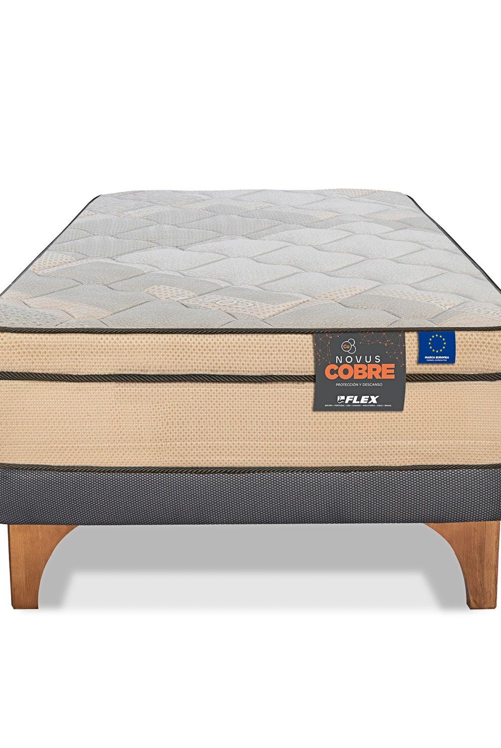 FLEX - Cama Europea Novus 1 Plaza X 2.00Mt Flex
