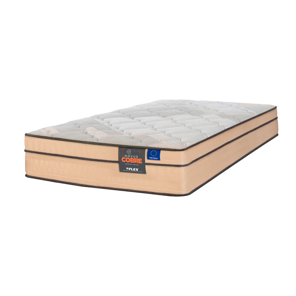 FLEX - Colchón Novus Cobre 1.5 plazas x 1.90mt Flex