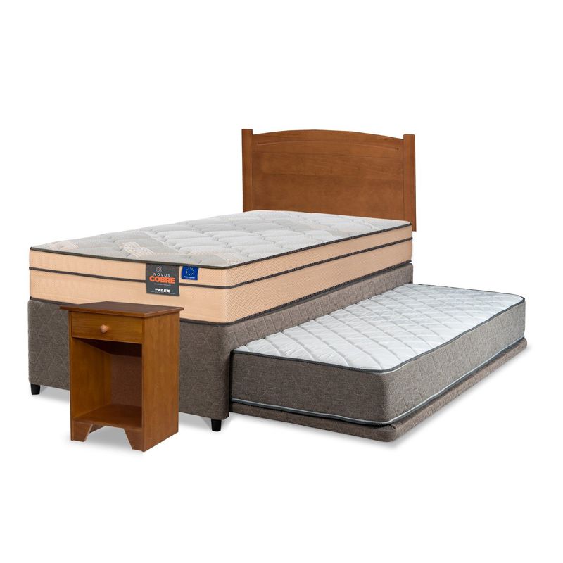 FLEX - Cama Nido Flex Novus Cobr 1.5 Plazas + Muebles