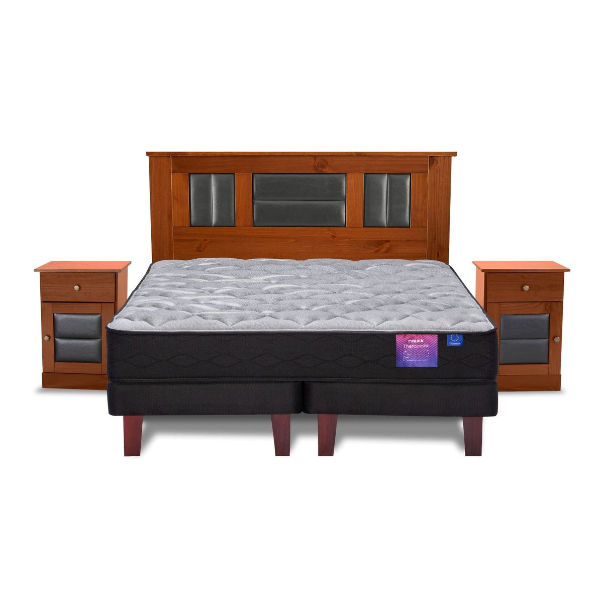 FLEX - Cama Europea Therapedic Plus 2 Plazas 150x200 + Set Lorraine Flex