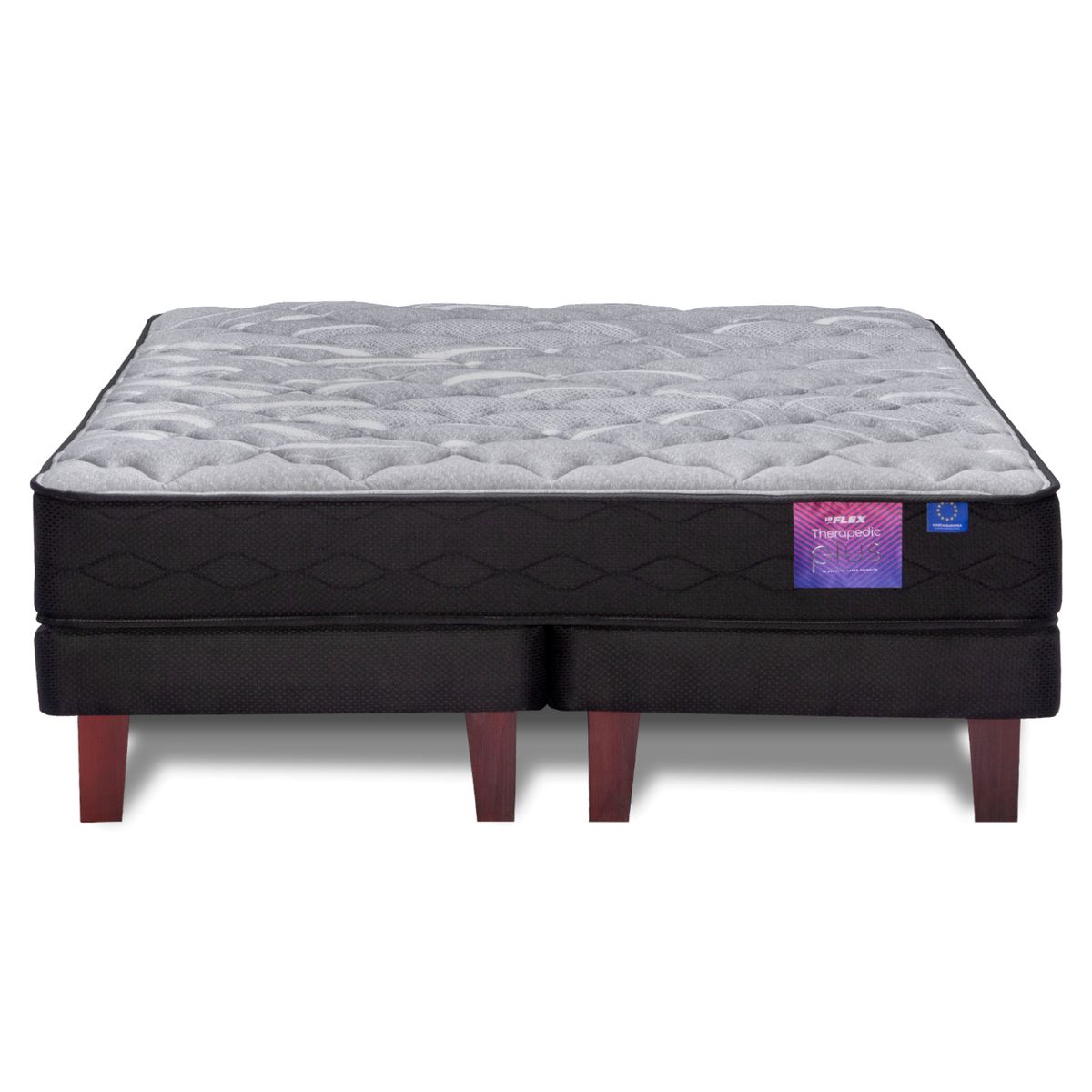 FLEX - Cama Europea Therapedic Plus 2 Plazas X 2.00Mt Base Dividida Flex