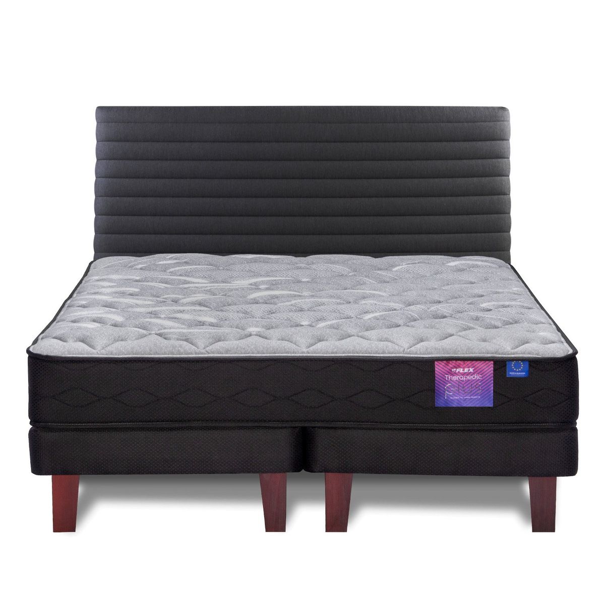 FLEX - Cama Europea Therapedic Plus King 180x200 + Respaldo Modern Flex