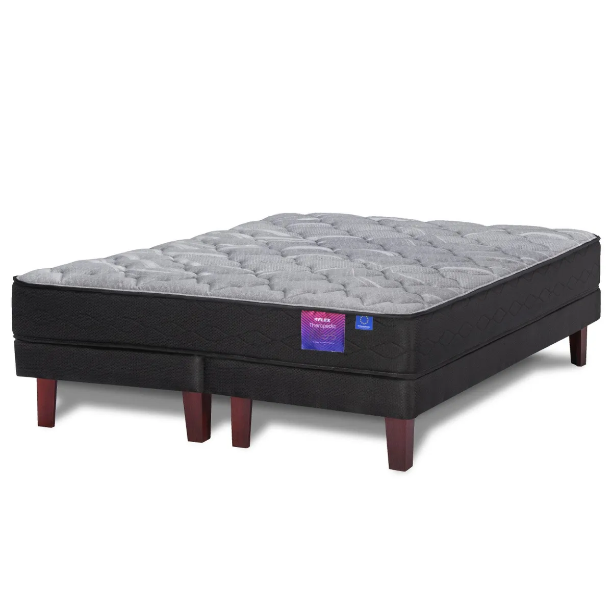 FLEX - Cama Europea Therapedic Plus King X 2.00Mt Base Dividida Flex