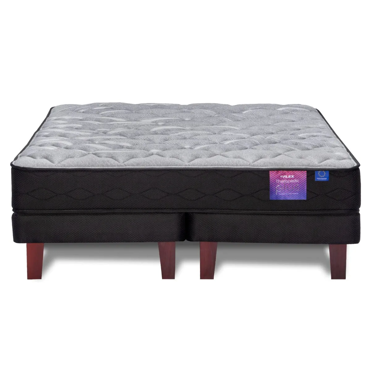 FLEX - Cama Europea Therapedic Plus King X 2.00Mt Base Dividida Flex