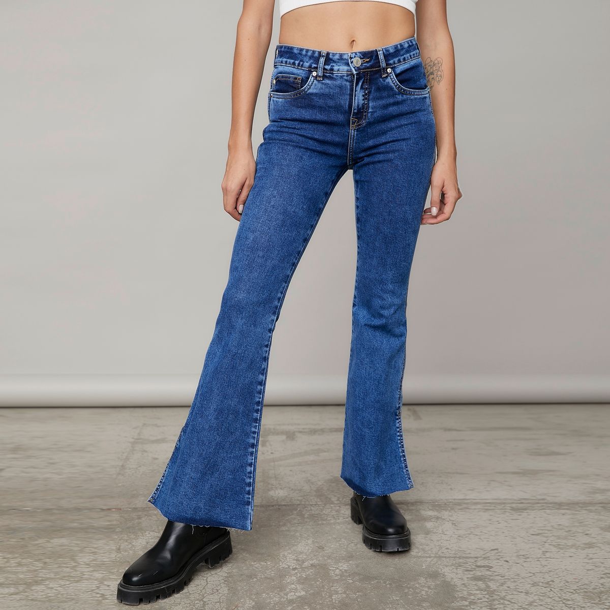 AMERICANINO - Americanino Jeans Flare Tiro Alto Mujer
