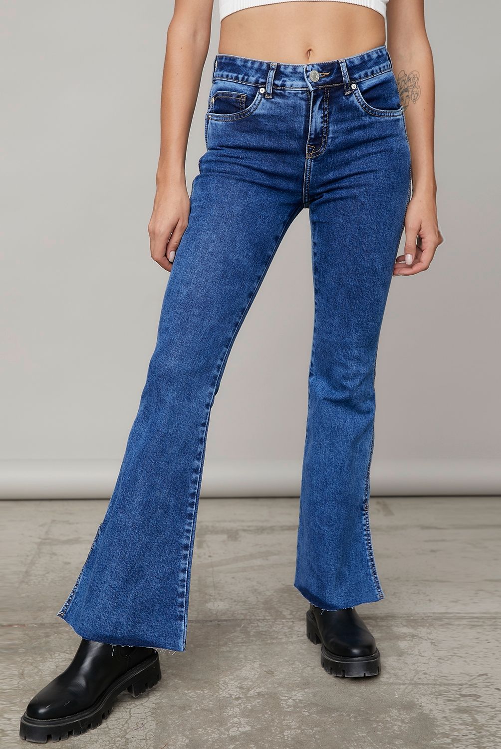 AMERICANINO - Americanino Jeans Flare Tiro Alto Mujer