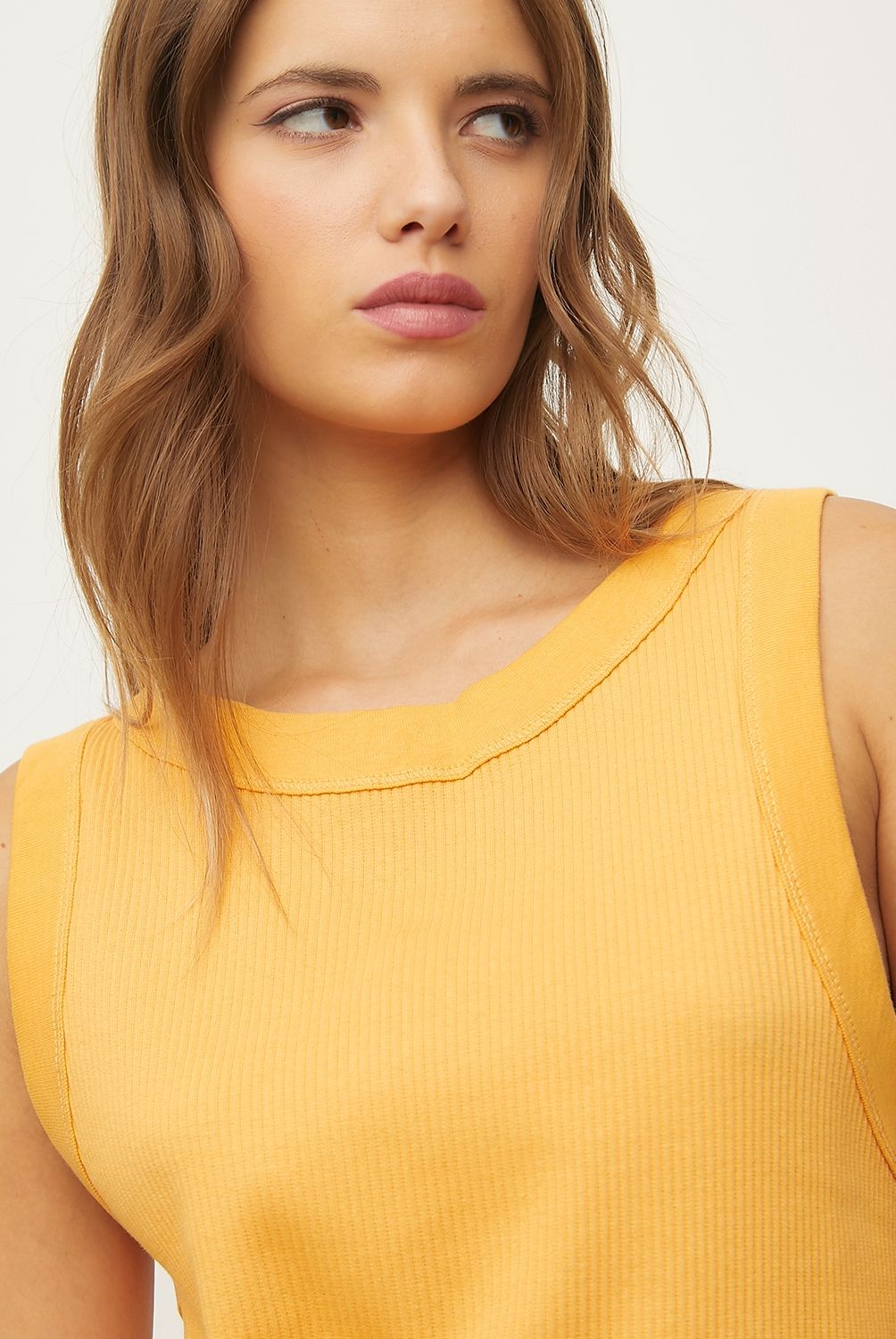 COTTON ON - Crop Top Sin Mangas Mujer Cotton On