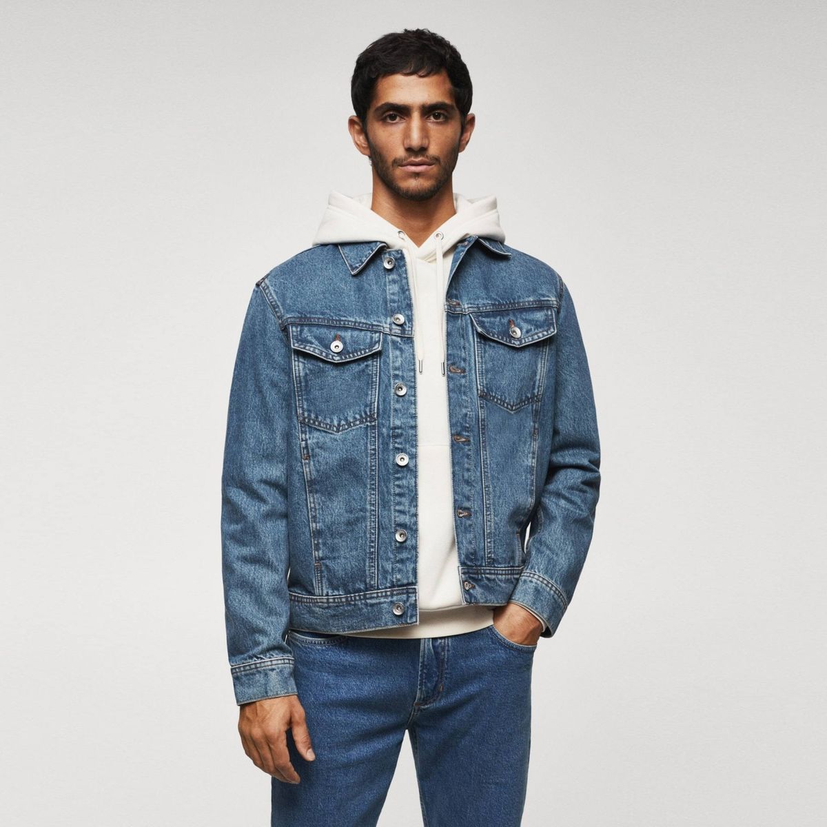 MANGO MAN - Chaqueta Denim Slim Fit Hombre Mango Man