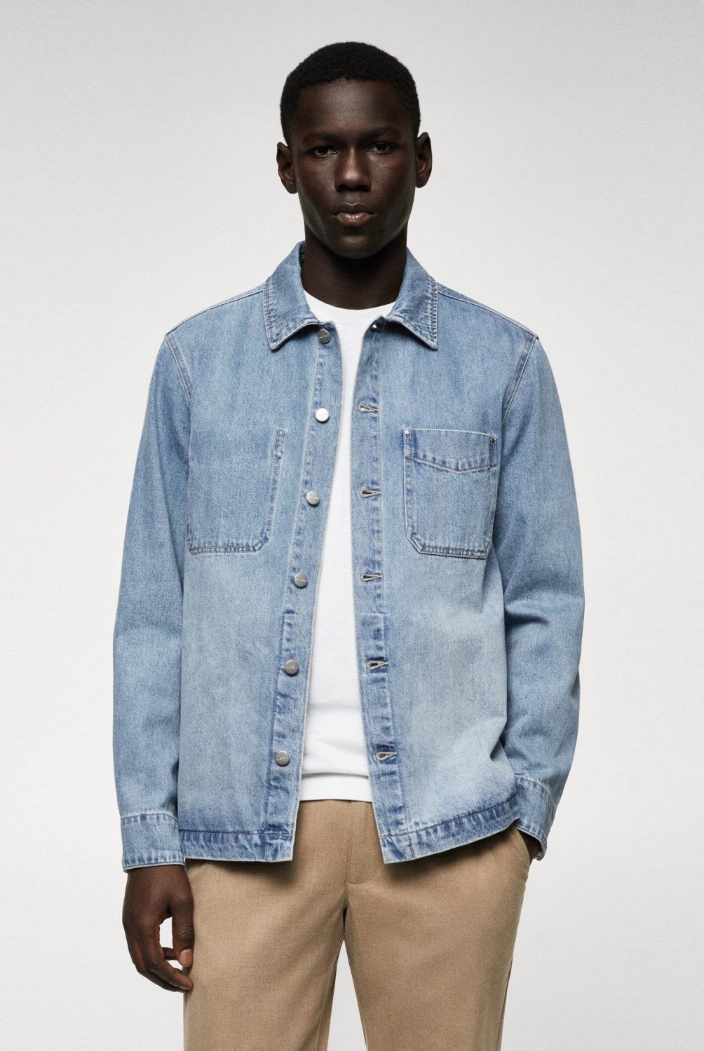 MANGO MAN - Sobrecamisa Slim Fit Denim Hombre Mango Man