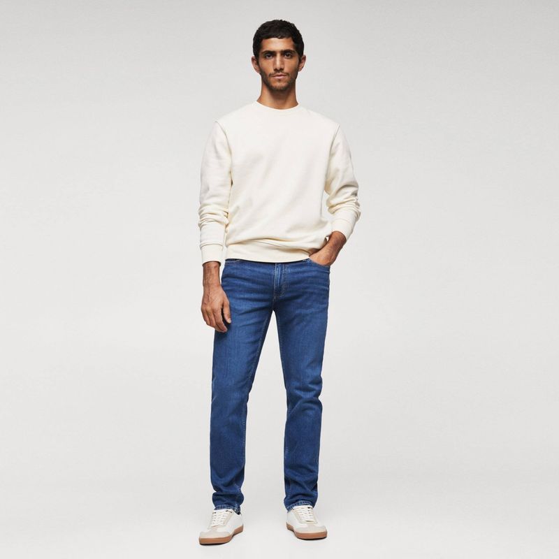 MANGO MAN - Jeans Slim Fit Tiro Medio Hombre Mango Man