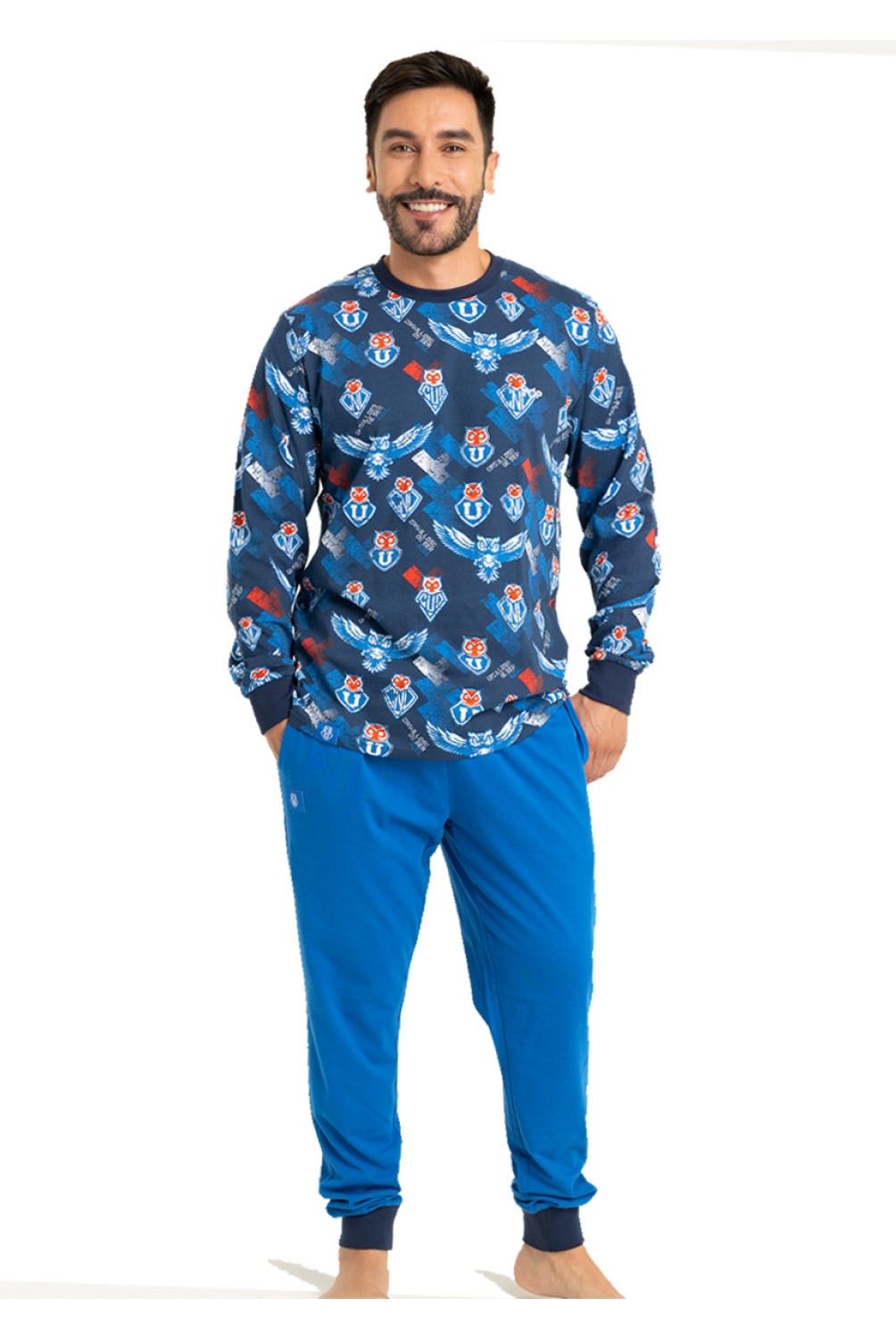 TOP - Top Pijama Algodón Manga Larga Hombre