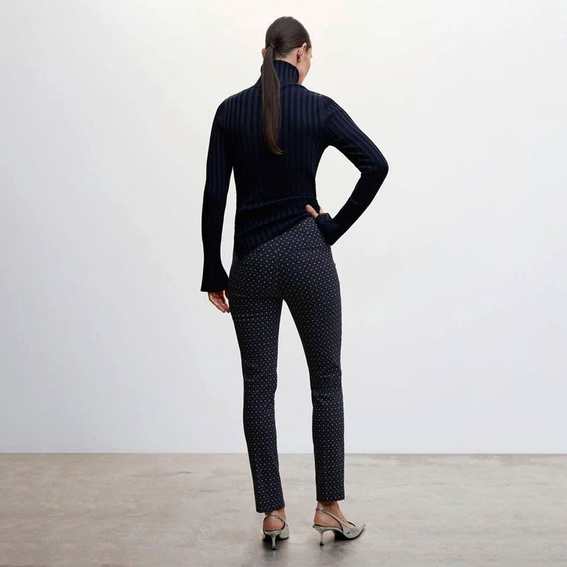 MANGO - Pantalón Skinny Tiro Medio Viscosa Mujer Mango