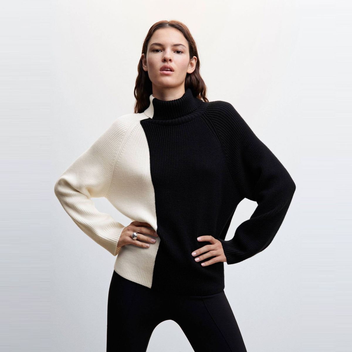 MANGO - Sweater Manga Larga Viscosa Mujer Mango