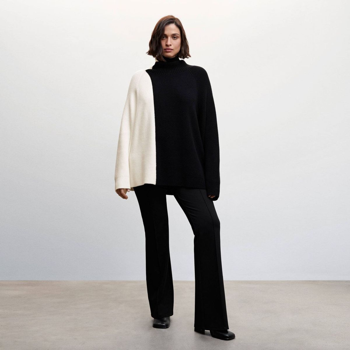 MANGO - Sweater Manga Larga Viscosa Mujer Mango