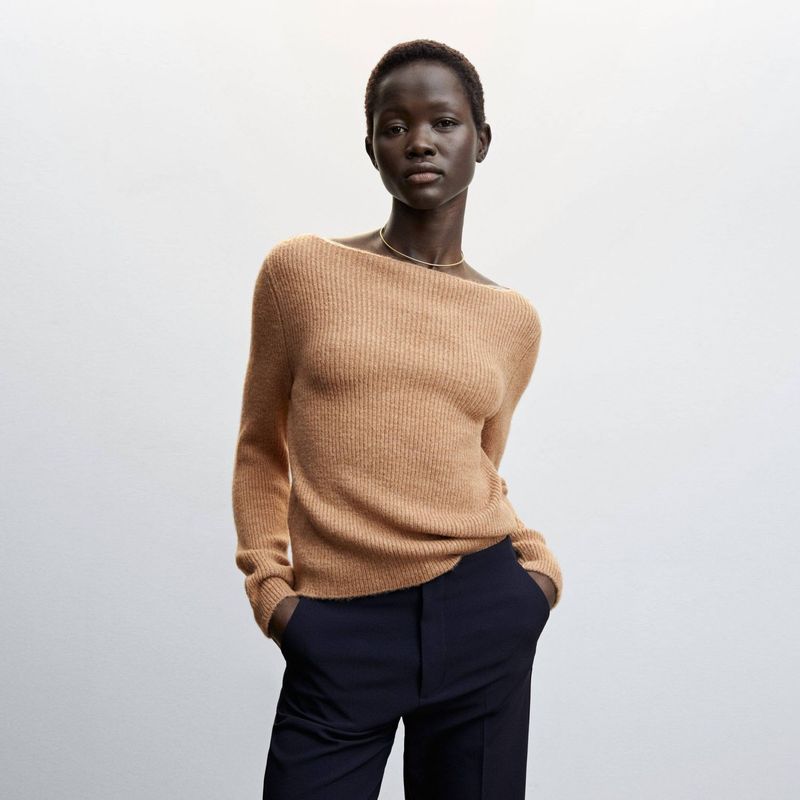 MANGO - Sweater Manga Larga Acrílico Mujer Mango