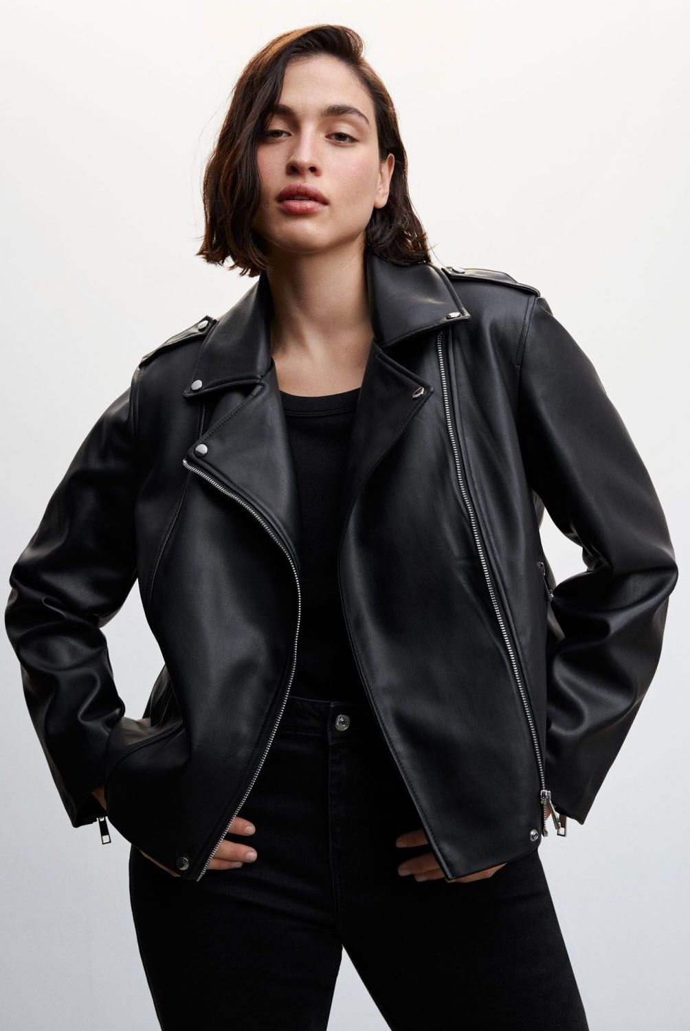 MANGO - Chaqueta Manga Larga Poliéster Mujer Mango