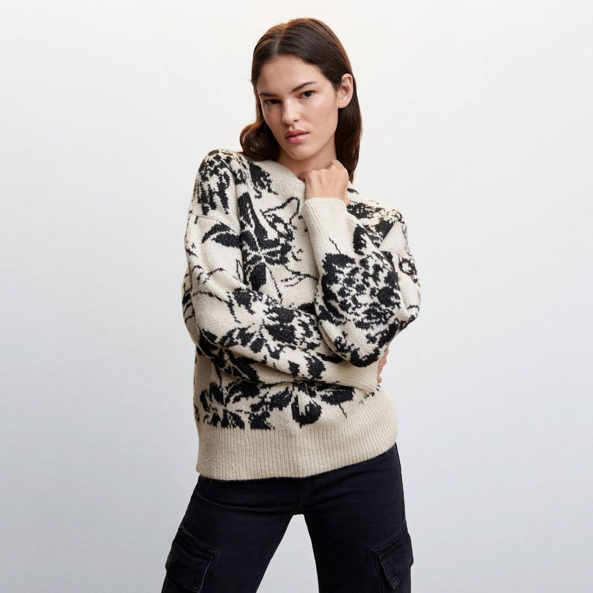 MANGO - Sweater Manga Larga Acrílico Mujer Mango