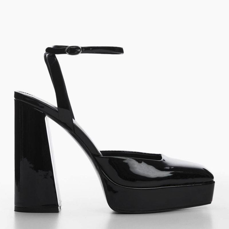 MANGO - Zapato Mujer Negro Mango