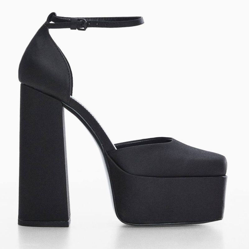 MANGO - Zapato Negro Mujer Mango