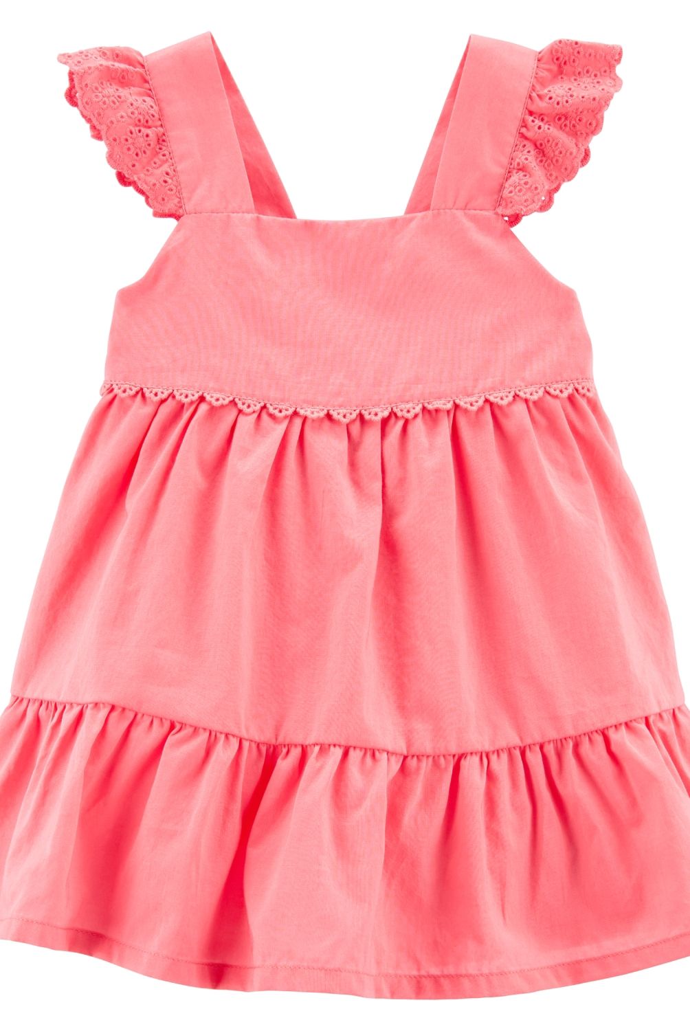 OSHKOSH - Vestido Algodón Vuelos Con Cubre Pañal Bebé Niña Oshkosh